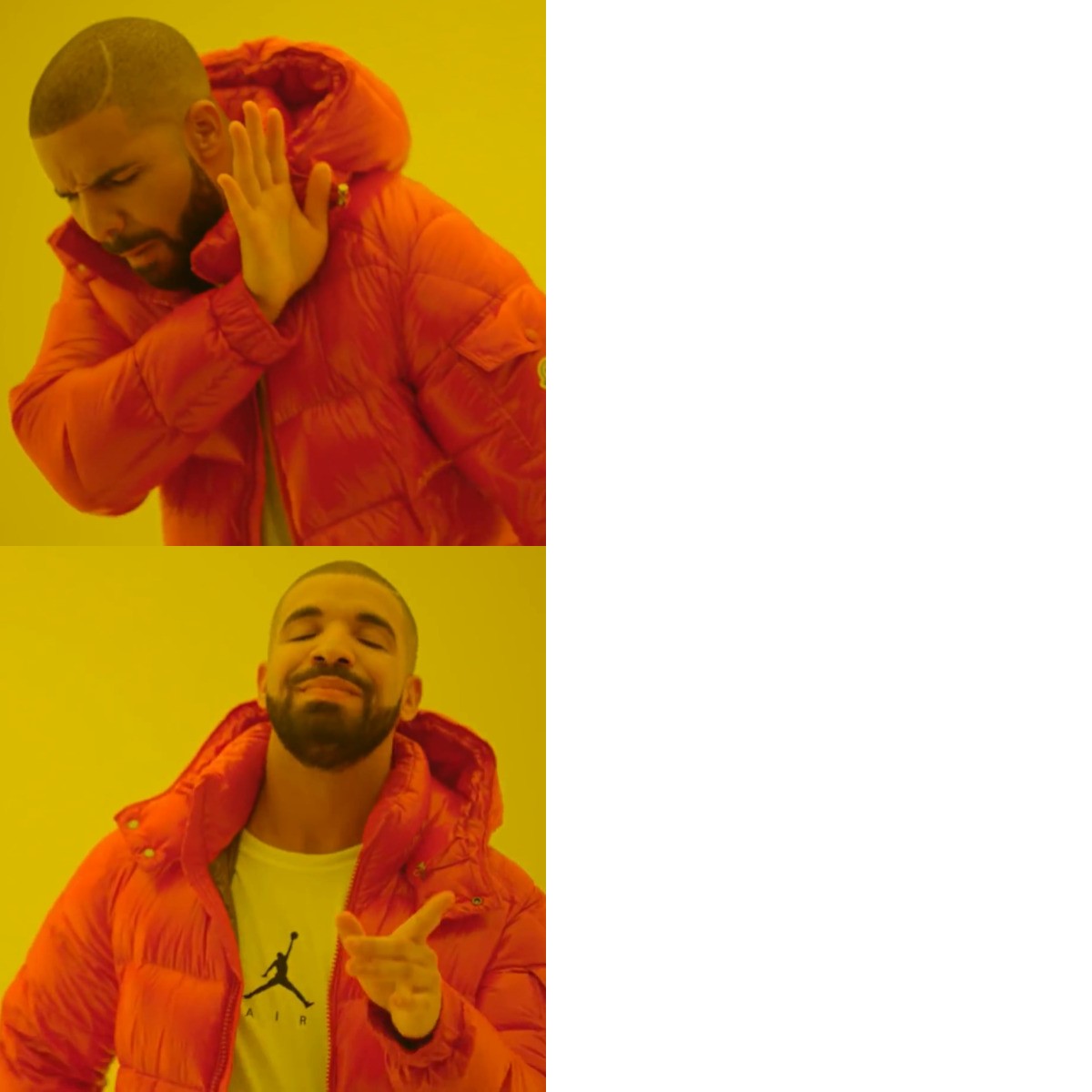 Drake Hotline Bling meme about FlexTail