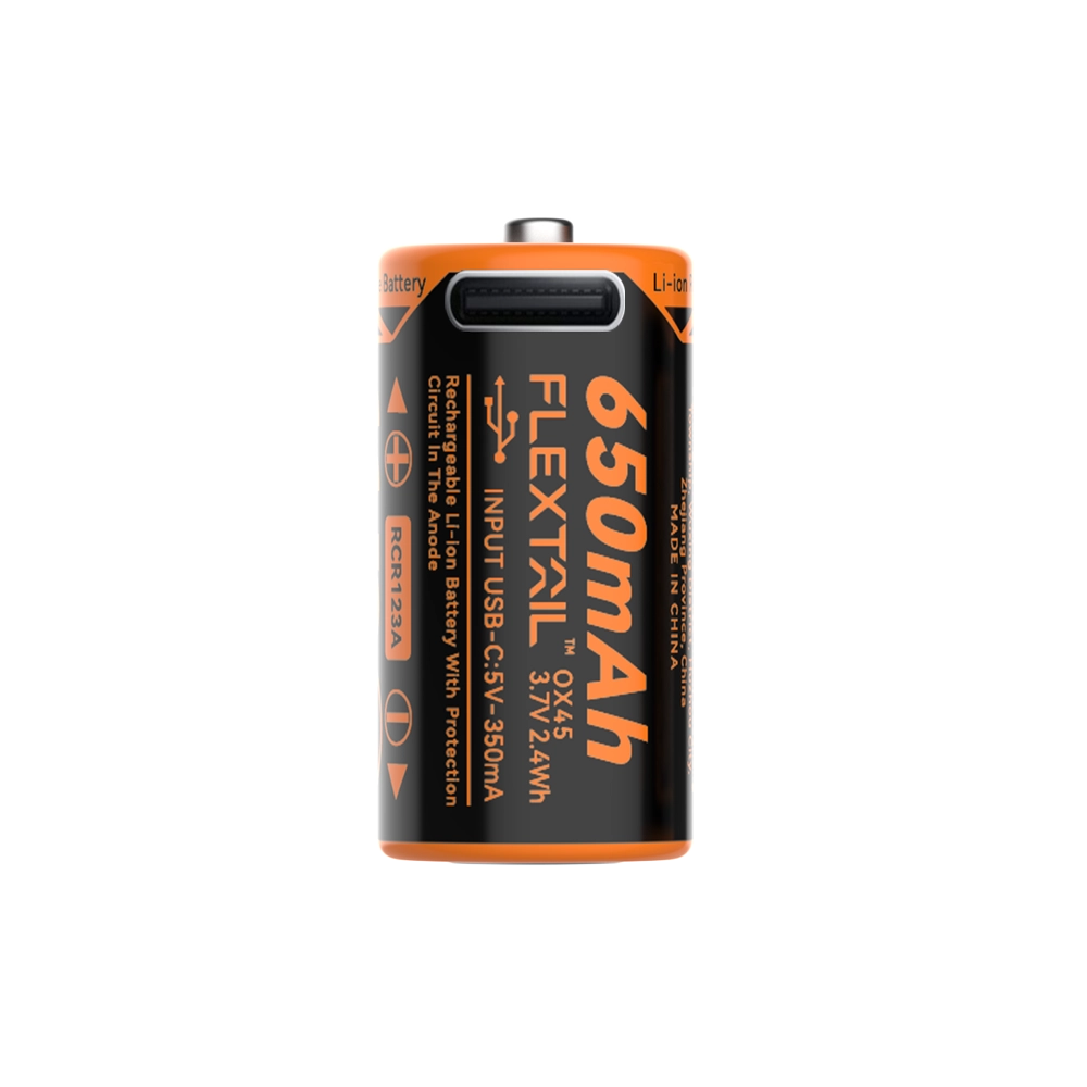 ZERO BATTERY RCR123A Li-ion battery